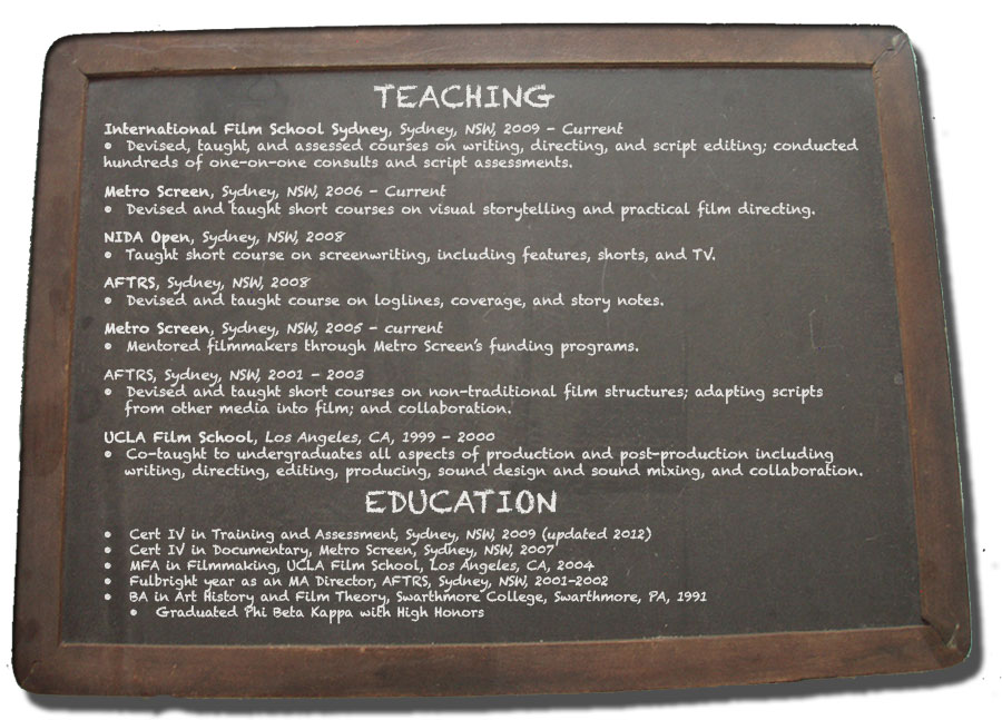 Chalkboard Teaching CV